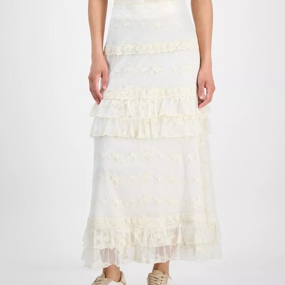 AND NOW THIS LACE TIERED MAXI SKIRT - Picture 4 of 4